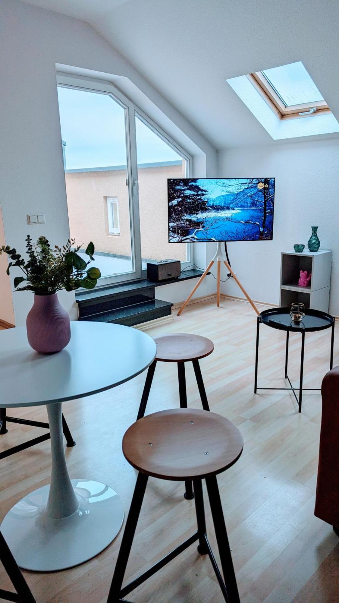 Rooftop Art Apartment, E-Roller,Ausblick,Wlan,Tv Chemnitz Exteriör bild